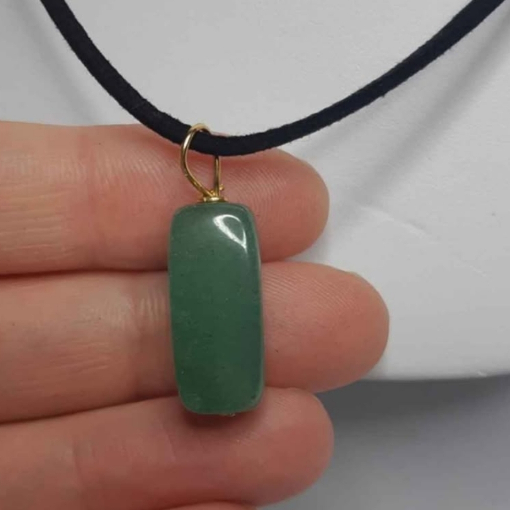 Nephrite Jade Wire Wrap Necklace
